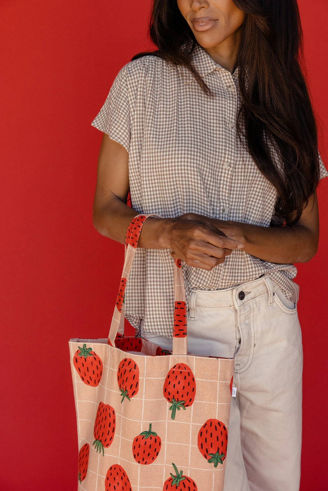Randy Brown Gingham Relaxed Fit Button Down Blouse 8 Randy Brown Gingham Relaxed Fit Button Down Blouse - Image 6