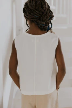 Kids' Mini Simi Detail Tank - Versatile White Spring Top -ROOLEE FASHION SHOP 7W4A6562 e978fa8a 8e9f 4960 90d0 2443021a2dc1