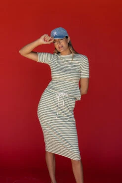Myla Striped Skirt -ROOLEE FASHION SHOP 7W4A6578