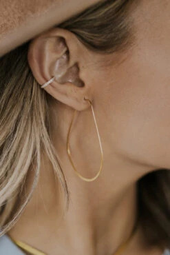 ROOLEE First Love Hoop Earrings - Minimalist Brass Jewelry