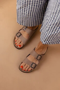 Milan Double Strap Leather Buckle Slides -ROOLEE FASHION SHOP 7W4A6603 6a675e09 793f 4aec ad94 8c50dd833946