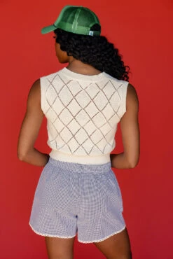 Cherry Print Button-Up Knit Sweater Vest -ROOLEE FASHION SHOP 7W4A6619