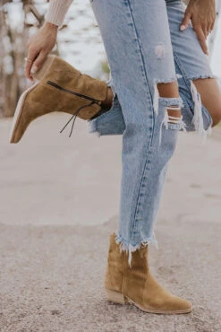 Free People New Frontier Western Boot - Genuine Leather Stacked Heel -ROOLEE FASHION SHOP 7W4A6626