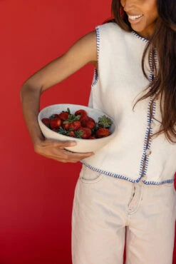 Women's Button Down Vest with Contrast Blue Stitching 13 Women's Button Down Vest with Contrast Blue Stitching -ROOLEE FASHION SHOP 7W4A6696 b8473b22 e7f7 4425 a826 6001680fca84