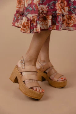 Comfortable Strappy Platform Heels - Frisa Lightweight Leather Sandals