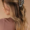 Large Checkered Claw Clip for Versatile Hair Styling -ROOLEE FASHION SHOP 7W4A6821