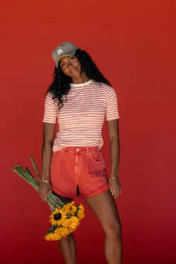 Striped Ribbed T-Shirt - Comfortable Everyday Crew Neck Tee 39 Striped Ribbed T-Shirt - Comfortable Everyday Crew Neck Tee -ROOLEE FASHION SHOP 7W4A6895