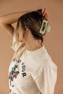 Large Checkered Claw Clip for Versatile Hair Styling -ROOLEE FASHION SHOP 7W4A6901