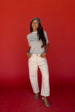 Striped Ribbed T-Shirt - Comfortable Everyday Crew Neck Tee 29 Striped Ribbed T-Shirt - Comfortable Everyday Crew Neck Tee -ROOLEE FASHION SHOP 7W4A6948 8e59016c 3283 4856 9f7e d5fe29fc4e2c