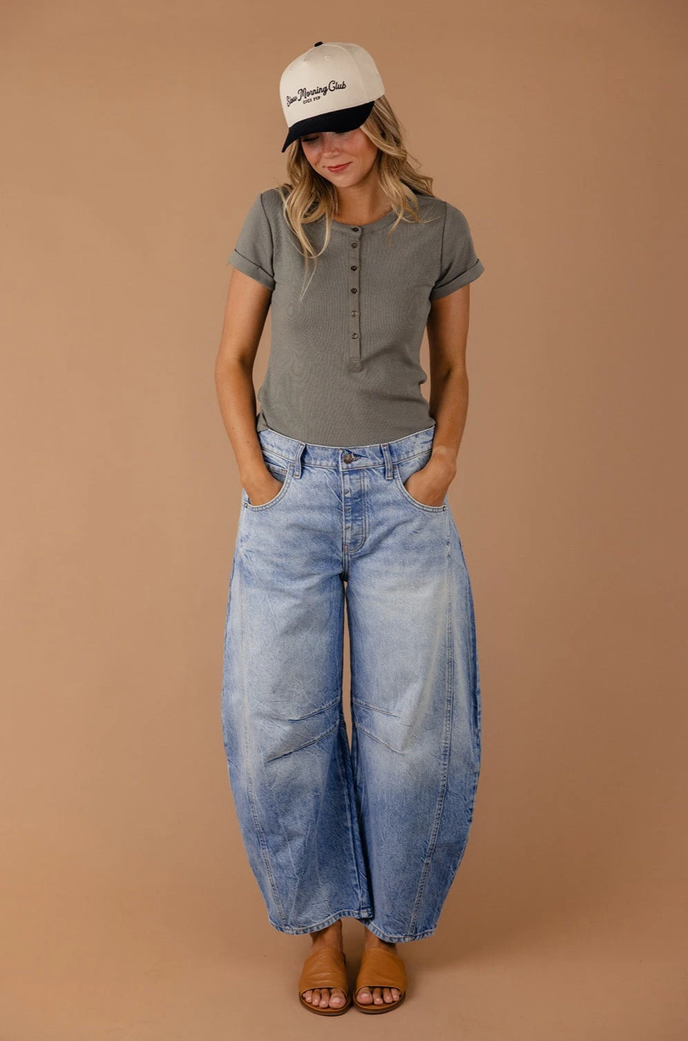 Ribbed Knit Button-Down Tee - Women's Stretchy Short Sleeve Top 4 Ribbed Knit Button-Down Tee - Women's Stretchy Short Sleeve Top - Image 2