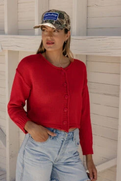 Rekindled Flames Cropped Cardigan -ROOLEE FASHION SHOP 7W4A6982 07065ed8 16e5 4969 a816 959cf80840f8