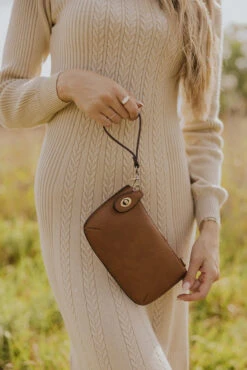 3-in-1 Crossbody Messenger Bag and Wristlet Wallet - Faux Leather Uptown Purse -ROOLEE FASHION SHOP 7W4A7134