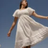 White Textured Summer Dress with Pockets - Call Me Back 1 White Textured Summer Dress with Pockets - Call Me Back -ROOLEE FASHION SHOP 7W4A7225