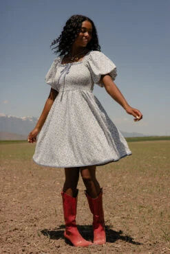 Ashlynn Square Neck Dress -ROOLEE FASHION SHOP 7W4A7318