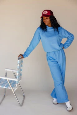 Wide Leg Sweatpants with Pockets - Comfy Terry Lined Loungewear -ROOLEE FASHION SHOP 7W4A7354