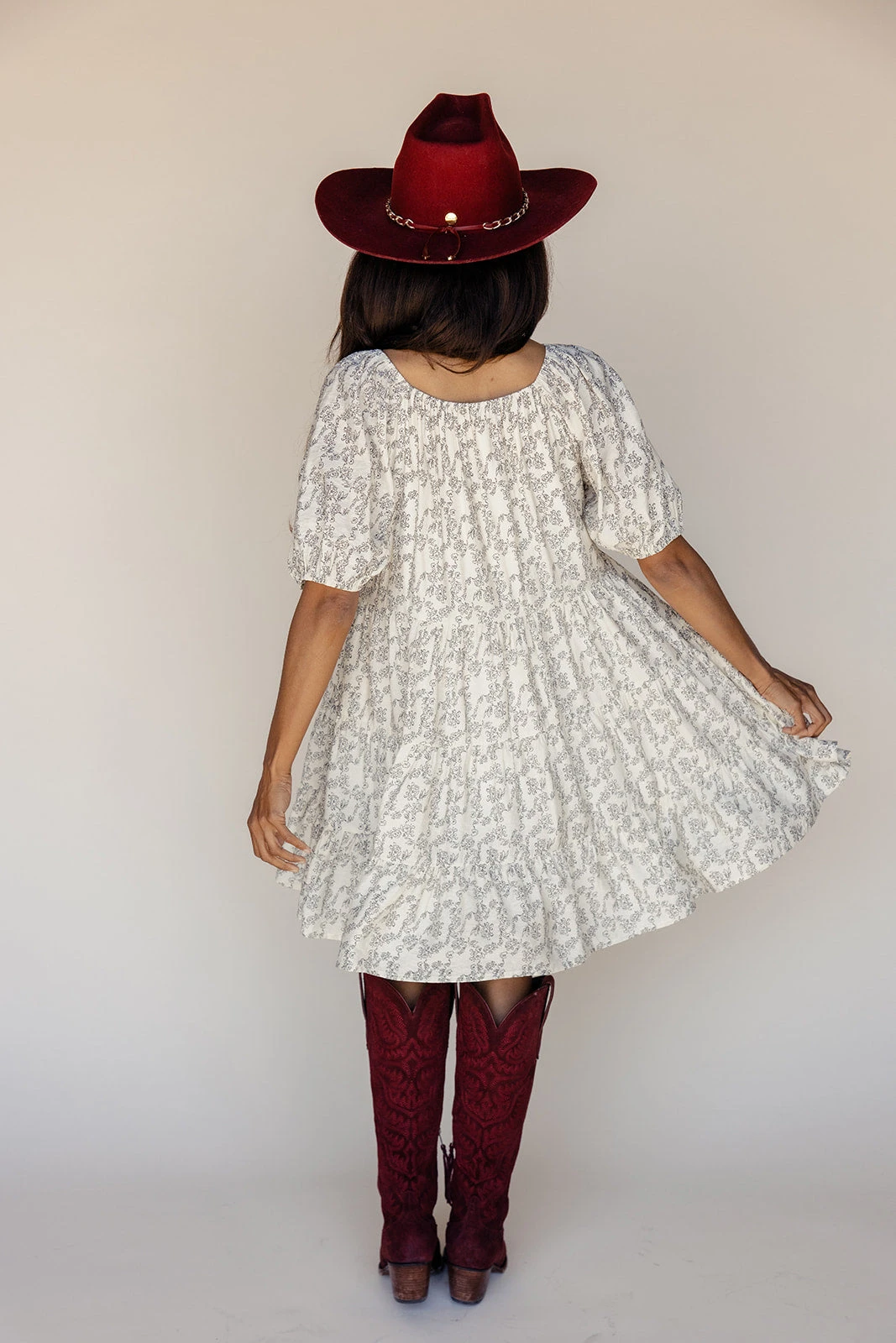 Floral Puff Sleeve Mini Dress with Pockets - Square Neck Summer Dress 8 Floral Puff Sleeve Mini Dress with Pockets - Square Neck Summer Dress - Image 6