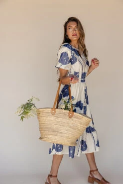 Floral Tiered Midi Dress with Flutter Sleeves and Elastic Waist -ROOLEE FASHION SHOP 7W4A7739
