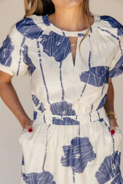 Floral Tiered Midi Dress with Flutter Sleeves and Elastic Waist -ROOLEE FASHION SHOP 7W4A7783