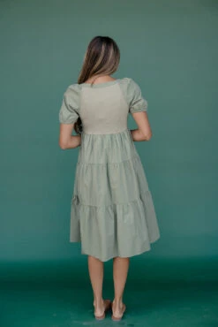 Sage Green Puff Sleeve Dress - Ribbed Knit Tiered Midi with Pockets 12 Sage Green Puff Sleeve Dress - Ribbed Knit Tiered Midi with Pockets -ROOLEE FASHION SHOP 7W4A7999 d449a657 9980 4864 9ac2 16ac02dc8349