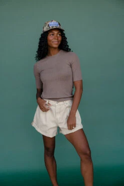 Be Cool Devotion Knit Tee - Brown Casual Relaxed Fit Top -ROOLEE FASHION SHOP 7W4A8063 1fd92c6f 1419 495a 99f7 dcfa6f95511f