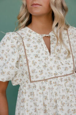 Hallway Heartthrob Tie Neck Mini Dress -ROOLEE FASHION SHOP 7W4A8092