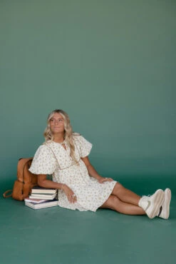 Hallway Heartthrob Tie Neck Mini Dress -ROOLEE FASHION SHOP 7W4A8103