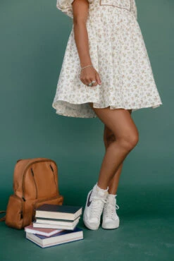 Hallway Heartthrob Tie Neck Mini Dress -ROOLEE FASHION SHOP 7W4A8119