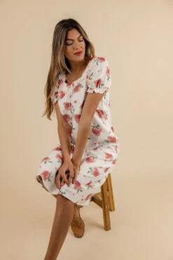 Strawberry Print Summer Dress - Lightweight Relaxed Fit with Pockets -ROOLEE FASHION SHOP 7W4A8177