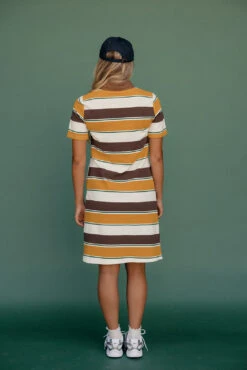 Art Class Yellow and Brown Striped Bodycon Midi Dress -ROOLEE FASHION SHOP 7W4A8378 068775f6 2bfe 4811 81e0 4a9e959afc7f