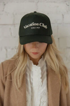 Vacation Club Embroidered Canvas Trucker Hat with Breathable Mesh -ROOLEE FASHION SHOP 7W4A8465
