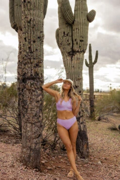 Reversible High Leg Saltwater Bikini Bottom - Ribbed Swimwear -ROOLEE FASHION SHOP 7W4A8656 websize