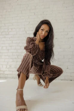 SALT Laurene Textured Velvet Wide-Leg Jumpsuit -ROOLEE FASHION SHOP 7W4A8786 18944b1b faa9 4eb3 92a2 bbbae8153a78