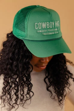 Western Embroidered Cowboy Trucker Hat - Adjustable Green Snapback -ROOLEE FASHION SHOP 7W4A8829 8ee18021 7784 4047 b980 a4bba0bda6e5