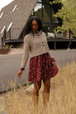 Floral Ruffle Sleeve Dress with Pockets and Functional Buttons 13 Floral Ruffle Sleeve Dress with Pockets and Functional Buttons -ROOLEE FASHION SHOP 7W4A9003