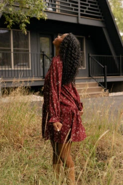 Floral Ruffle Sleeve Dress with Pockets and Functional Buttons 14 Floral Ruffle Sleeve Dress with Pockets and Functional Buttons -ROOLEE FASHION SHOP 7W4A9028