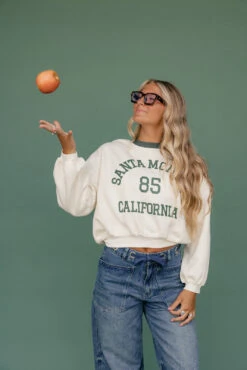 Santa Monica Cropped Pullover - Stylish Back-to-School Comfort -ROOLEE FASHION SHOP 7W4A9082