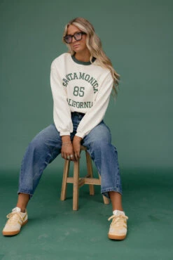 Santa Monica Cropped Pullover - Stylish Back-to-School Comfort