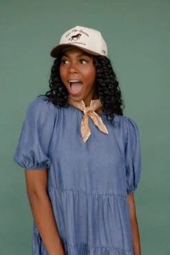 Tiered Puff Sleeve Denim Midi Dress with Pockets -ROOLEE FASHION SHOP 7W4A9190