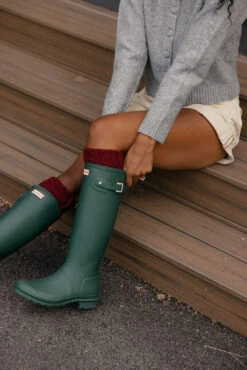 Chunky Knit Knee High Socks - Thick Winter Boot Socks -ROOLEE FASHION SHOP 7W4A9632