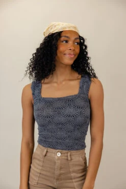 Free People Love Letter Cami - Textured Square Neck Top -ROOLEE FASHION SHOP 7W4A9634 c3be4fe3 f9d2 45d0 b885 e7ca28ad4e41