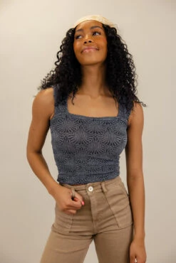 Free People Love Letter Cami - Textured Square Neck Top -ROOLEE FASHION SHOP 7W4A9641 25b25cfa 1451 4392 96a4 c78ba66daa5d