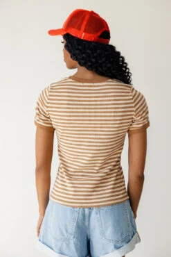 Amy Beth Striped Tee - Boxy Fit Cotton Ribbed Top -ROOLEE FASHION SHOP 7W4A9658 7a50f2f1 4703 44d3 b177 ab8bedc28c0c