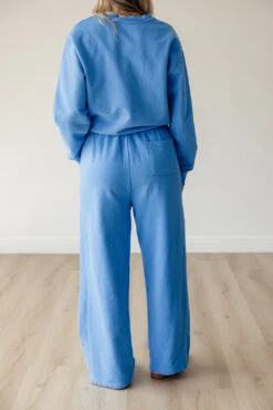 Wide Leg Sweatpants with Pockets - Comfy Terry Lined Loungewear -ROOLEE FASHION SHOP 7W4A9699