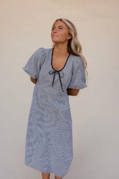 Black Gingham Midi Dress - Charming Puff Sleeve Summer Dress -ROOLEE FASHION SHOP 7W4A9758 671aa412 8571 4bc3 87af 2345ac0b9580