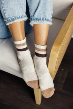 Toasted Marshmallow Striped Socks - Cozy Ribbed Crew with Arch Support -ROOLEE FASHION SHOP 7W4A9781 fcaefef4 992f 4a02 994c 150c9a4d8911