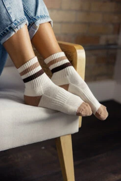 Toasted Marshmallow Striped Socks - Cozy Ribbed Crew with Arch Support -ROOLEE FASHION SHOP 7W4A9786 20204093 b79f 4ca3 95f3 e5525544c7f6