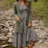 Be Cool The Oaklyn Knit Coat - Olive Longline Coatigan -ROOLEE FASHION SHOP 7W4A9835