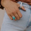ROOLEE Silver Linings Turquoise Statement Ring -ROOLEE FASHION SHOP 7W4A9837