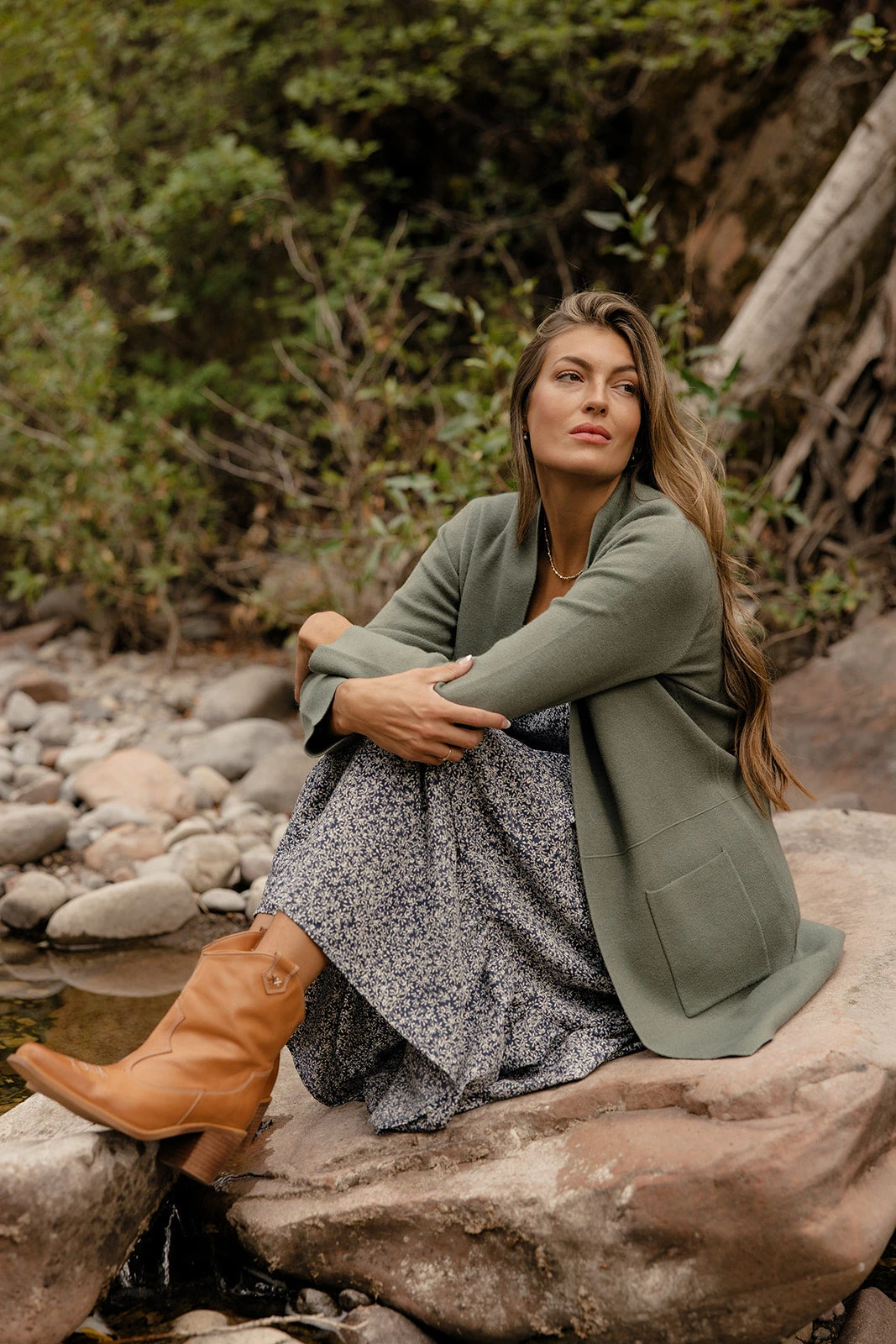 Be Cool The Oaklyn Knit Coat - Olive Longline Coatigan 9 Be Cool The Oaklyn Knit Coat - Olive Longline Coatigan - Image 7