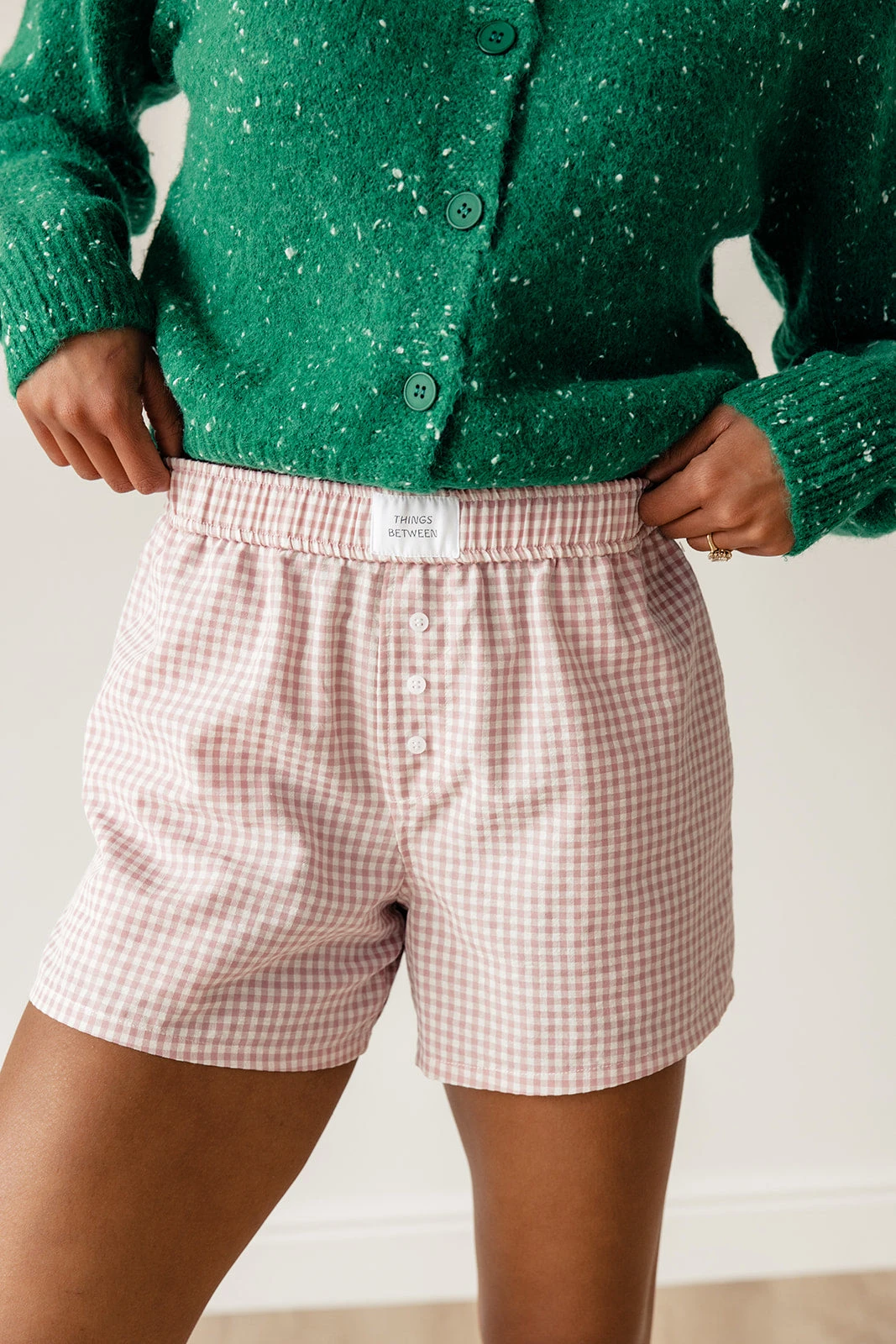 Rowan Gingham Boxers - Comfortable Women's Lounge Shorts 3 Rowan Gingham Boxers - Comfortable Women's Lounge Shorts